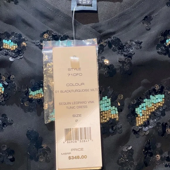 French Connection sequin leopard vnk tunic dress! - Picture 3 of 5
